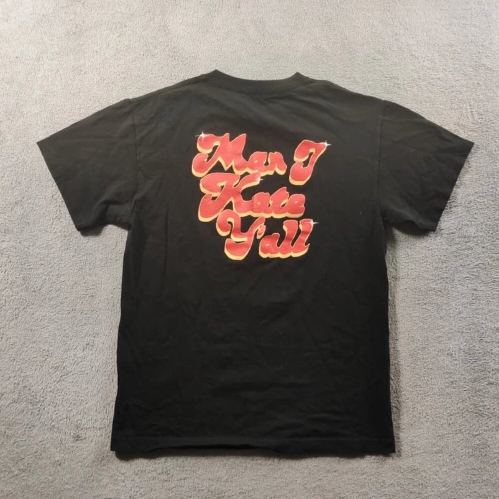 KILT Shirt Adult Mens Medium Black Short Sleeve MAN J KATE Y'ALL